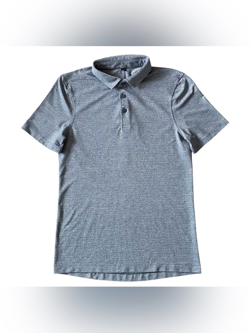 Lululemon Men’s Evolution Polo Slim Fit Pique Golf Casual XS Heathered Blue